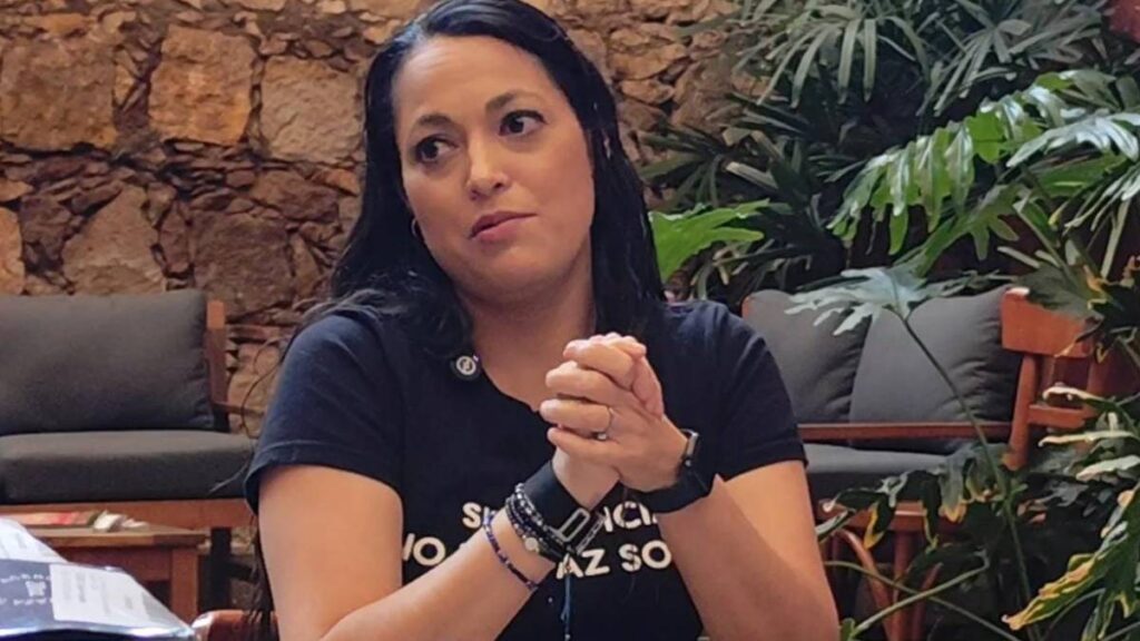 Amelí Gissel Navarro Lepe, viuda de Bernardo Bravo.