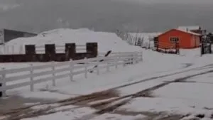 Tercera tormenta invernal cubre de nieve al “congelador de México” en Durango