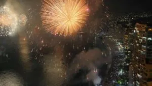 Imágenes de los primeros minutos del 2026 en Acapulco