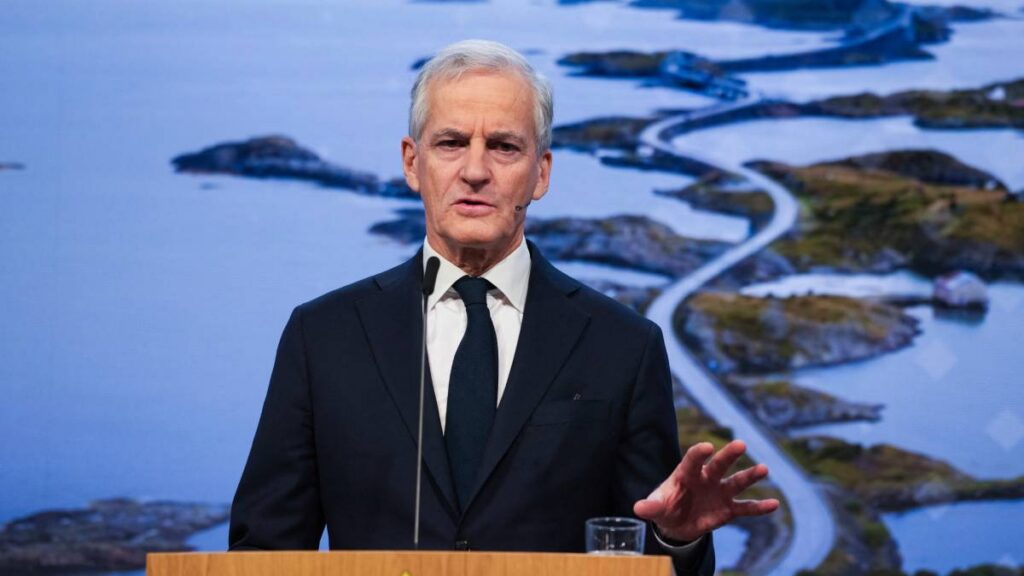 Primer ministro de Noruega, Jonas Gahr Støre.
