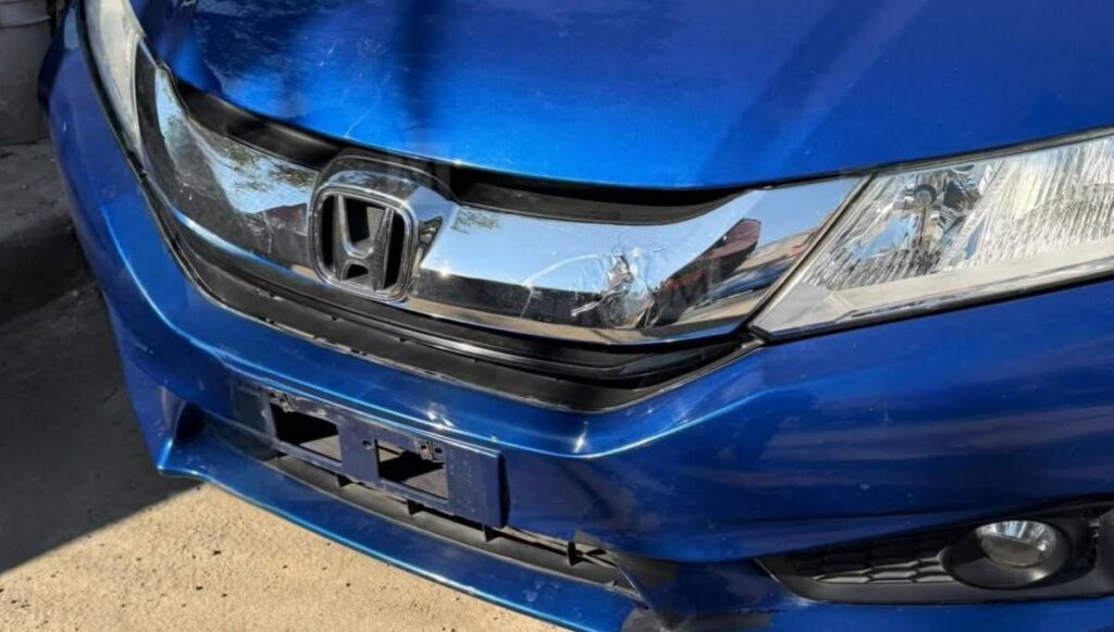 Automóvil de la presunta culpable.