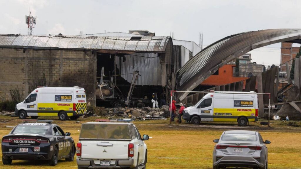 Zona del accidente aereo en Toluca