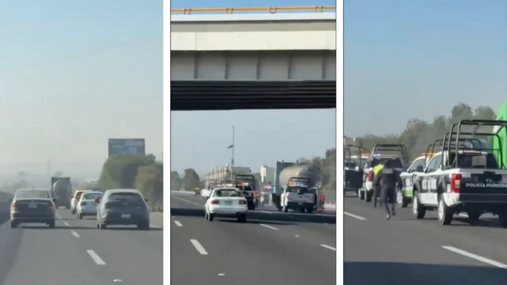 Patrullas cerraron el paso a la pipa en San Jerónimo, Tecámac.