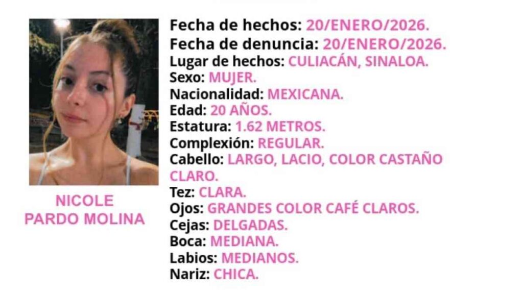 Localizan con vida a influencer Nicolette en Culiacán, Sinaloa