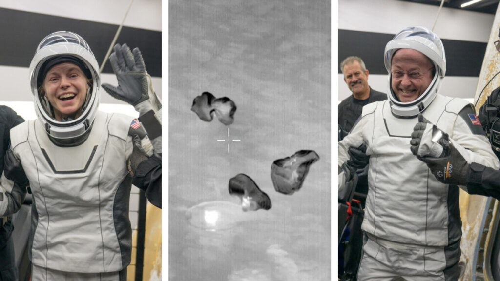 Las mejores imágenes del regreso de astronautas de la EEI