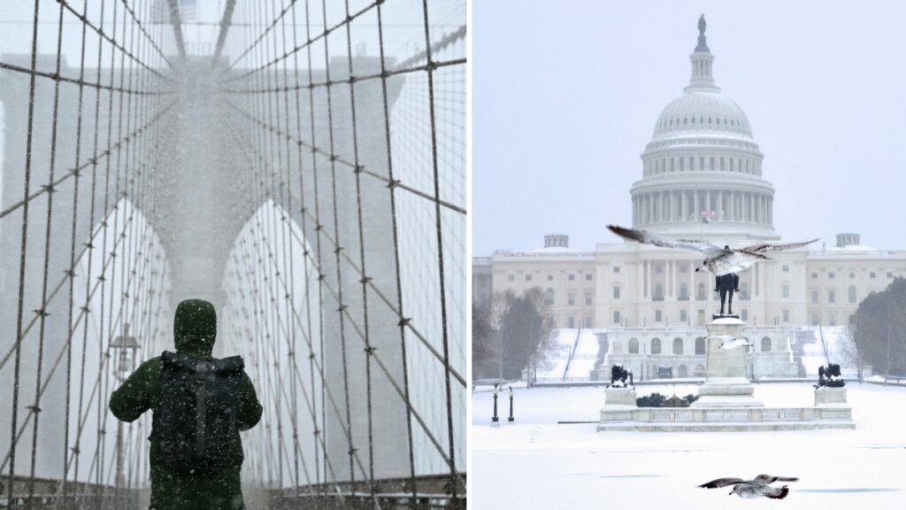 Una tormenta invernal afecto al sur de Estados Unidos. AFP