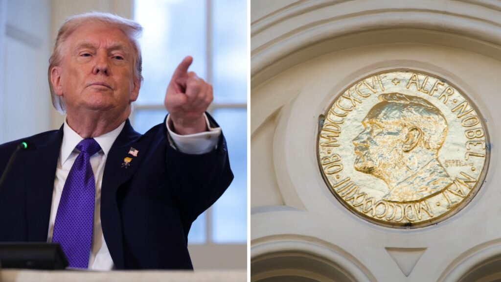 Trump recibe medalla. Foto. Gettyimages