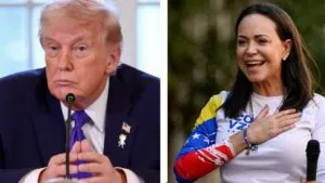Trump dice que le "encantaría" involucrar a Machado en transición política de Venezuela