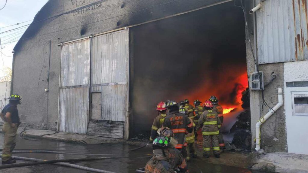 Incendio en Ecatepec. Fuente: Fernando Cruz