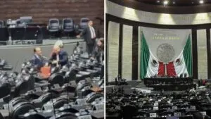 Goteras obligan a poner cubetas en Cámara de Diputados