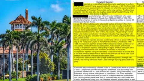 Denuncia en archivos de Epstein acusa que Trump “subastaba” niñas
