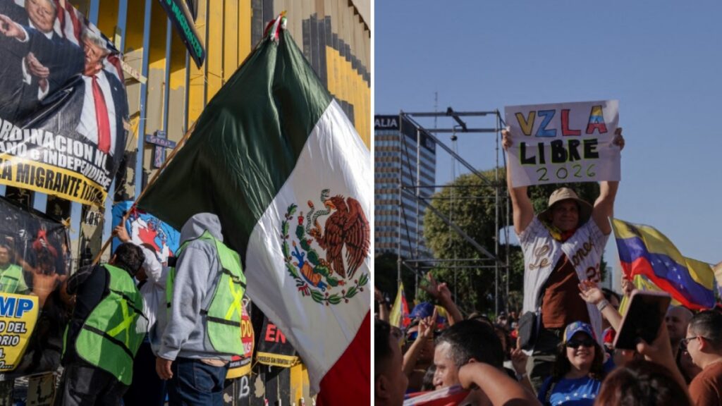 ¿Qué país tiene la mayor cantidad de migrantes, México o Venezuela? Fotos: AFP