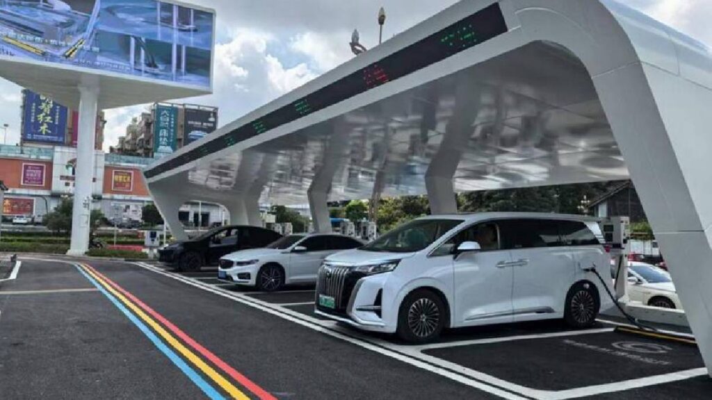 red de cargos de autos eléctricos en China