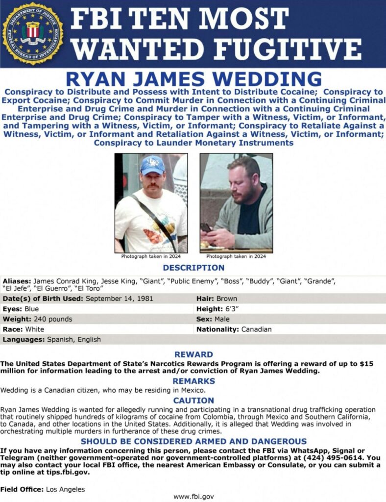 Arrestan a Ryan Wedding, exatleta olímpico, acusado de liderear red de narcotráfico