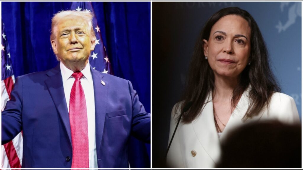 Trump recibirá "la próxima semana" a la premio nobel María Corina Machado en la Casa Blanca