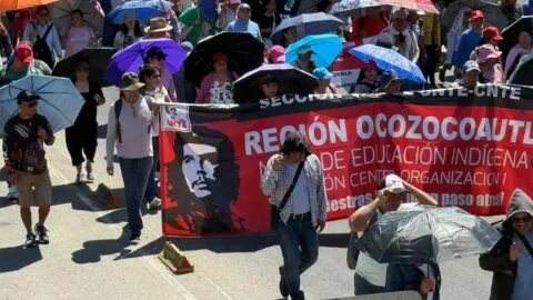 CNTE inicia paro de 48 horas en Chiapas; amenaza con paro nacional