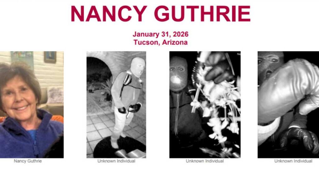 FBI ofrece recompensa por pistas de Nancy Guthrie