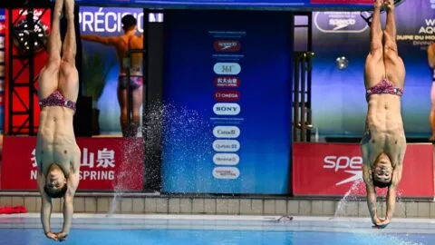 Así fue la rutina de Olvera y Celaya que les dio la plata en la Copa del Mundo de Clavados; video