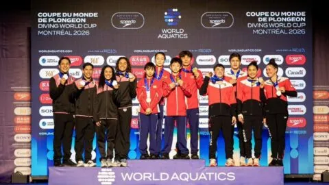 México al podio: gana plata en la final de equipo mixto de la Copa del Mundo de Clavados Montreal 2026