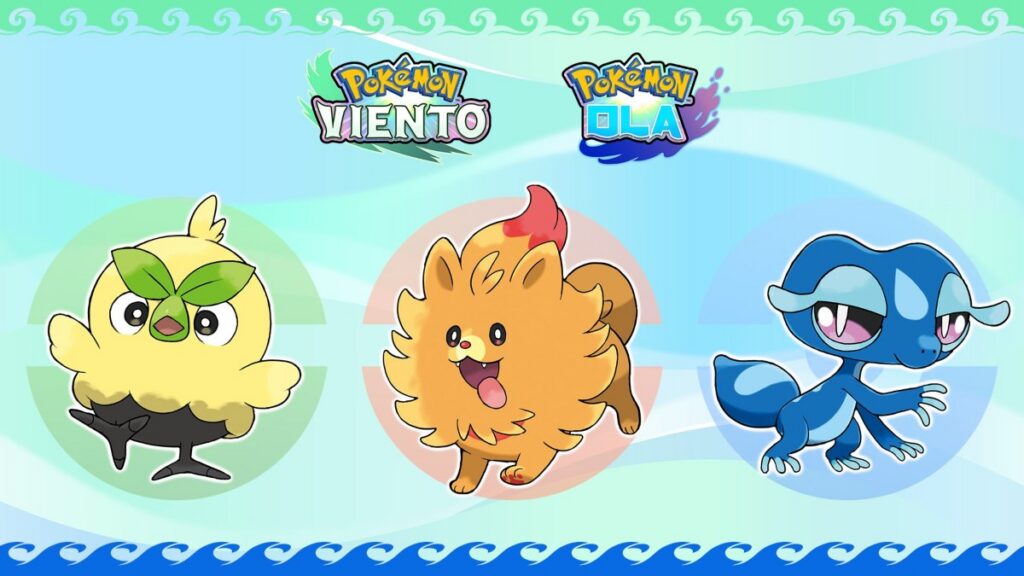 como son los nuevos pokemones de viento y ola