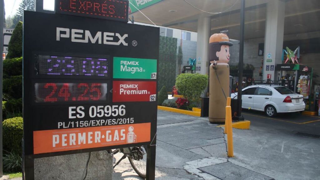 Precio promedio de la gasolina magna, premium y diésel en México