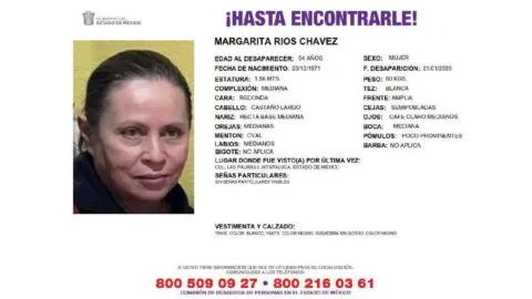 Buscan a Margarita Ríos, desaparecida en Ixtapaluca
