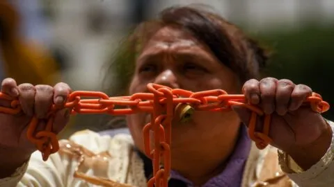 Colectivo "No más presos inocentes" encabeza las movilizaciones en CDMX este 12 de febrero