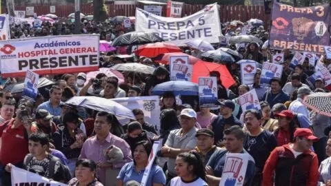 El Sindicato de Trabajadores de la UNAM encabeza las movilizaciones en CDMX este 20 de febrero