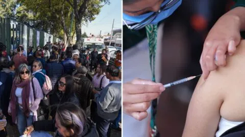 Centros de vacunación contra sarampión registran largas filas en CDMX