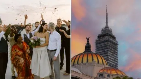 Boda en las alturas: se dan el "sí" en la Torre Latinoamericana