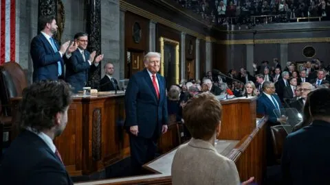 Discurso de Trump fue “triunfalista” y con señalamientos al narco en México