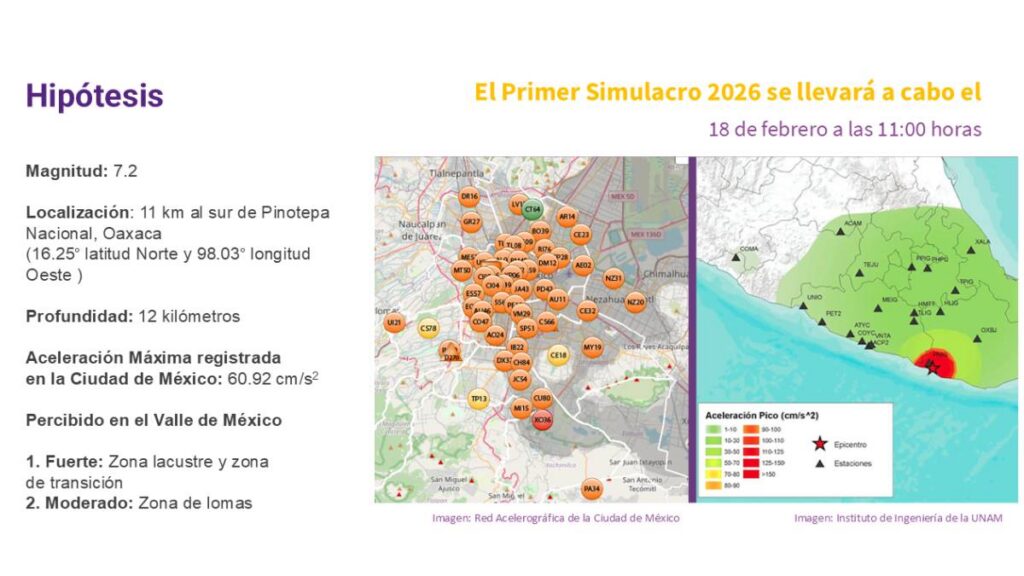 Edomex participará en el Primer Simulacro Nacional 2026.
