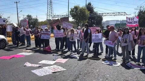 Bloqueo en Atizapán por feminicidio de Renata Palmer a manos del youtuber el “Güero Bisnero”