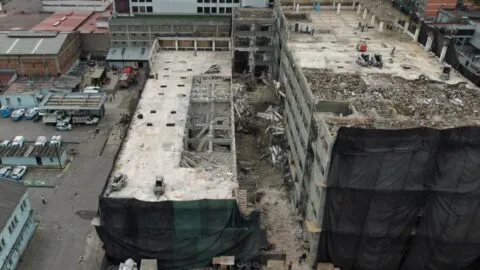 Video capta momento exacto de derrumbe en San Antonio Abad