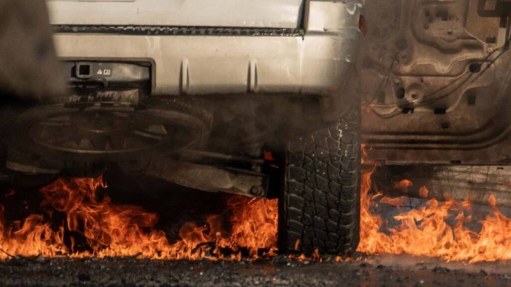 Se incendió autobús en Suiza