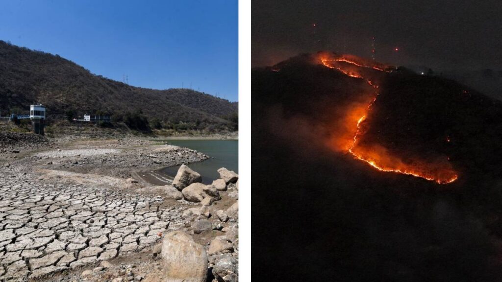 Sequía se mantiene e incendios forestales suben en México.