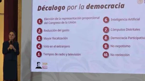 Sheinbaum propone cambiar pluris, reducir gasto y regular IA en campañas