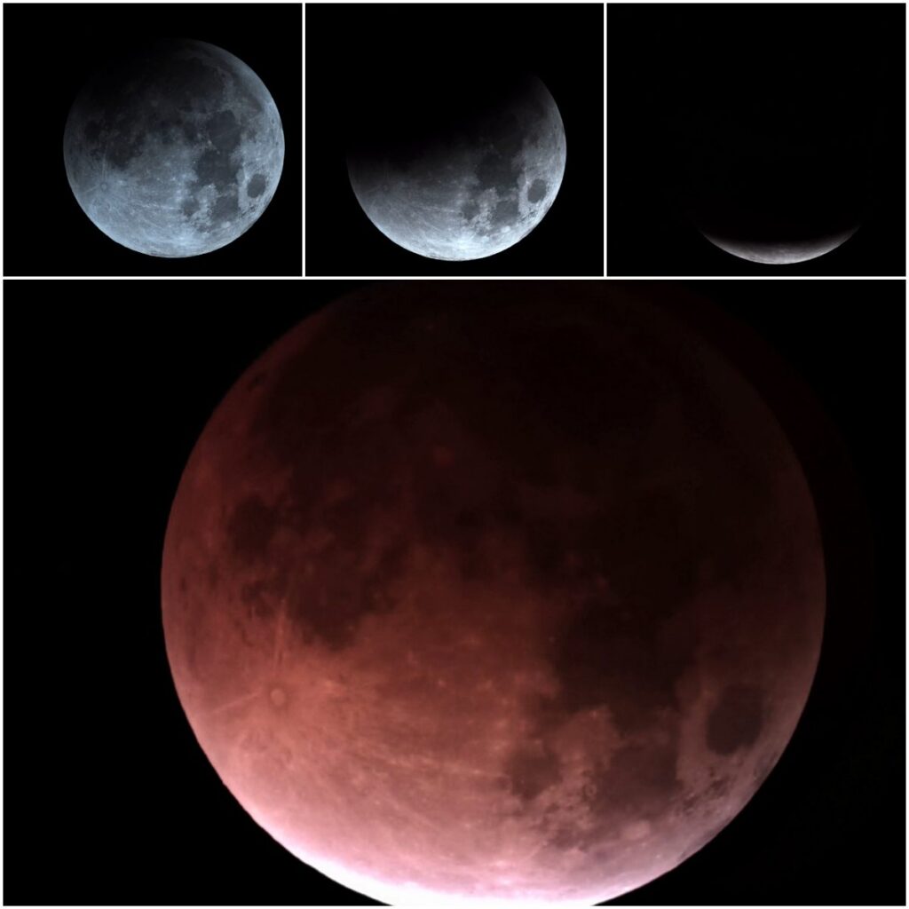 Fases del eclipse en México. Foto: UNAM