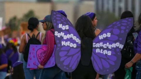 Colectivos feministas de Monterrey denuncian agresiones de la Fuerza Civil durante la marcha del 8M