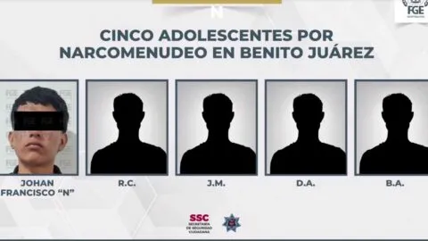 Cae banda de menores que vendía drogas en secundaria de Cancún