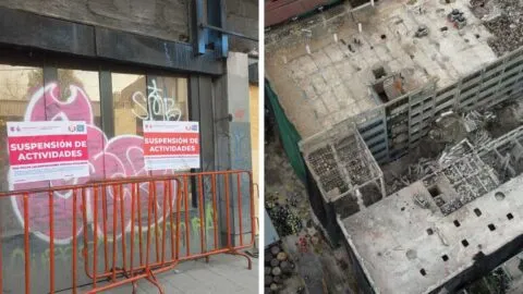 Tras derrumbe, autoridades colocan sellos de suspensión en predio de San Antonio Abad