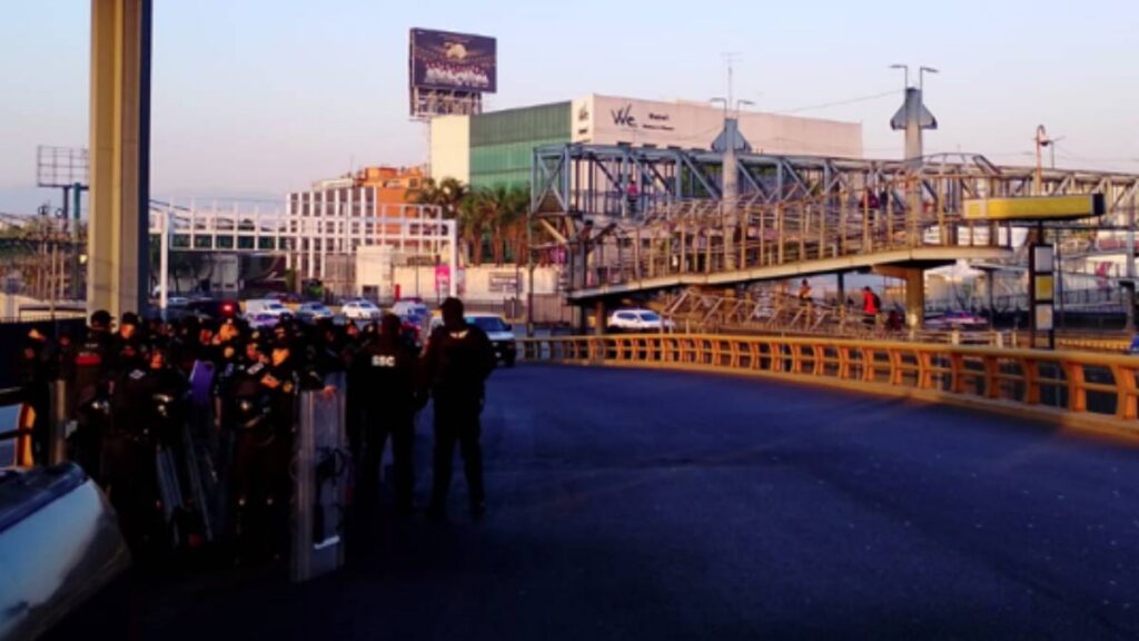 Elementos de la SSC CDMX resguardan inmediaciones del AICM.