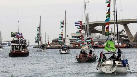 Israel detiene a 175 activistas, iban a bordo de 20 barcos