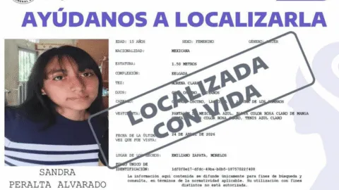 Localizan con vida a menor desaparecida en Morelos tras operativo nacional