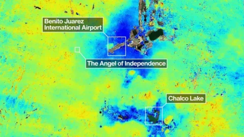 NASA alerta por hundimiento extremo de la Ciudad de México... ¡la capital se hunde más de 2 cm al mes!
