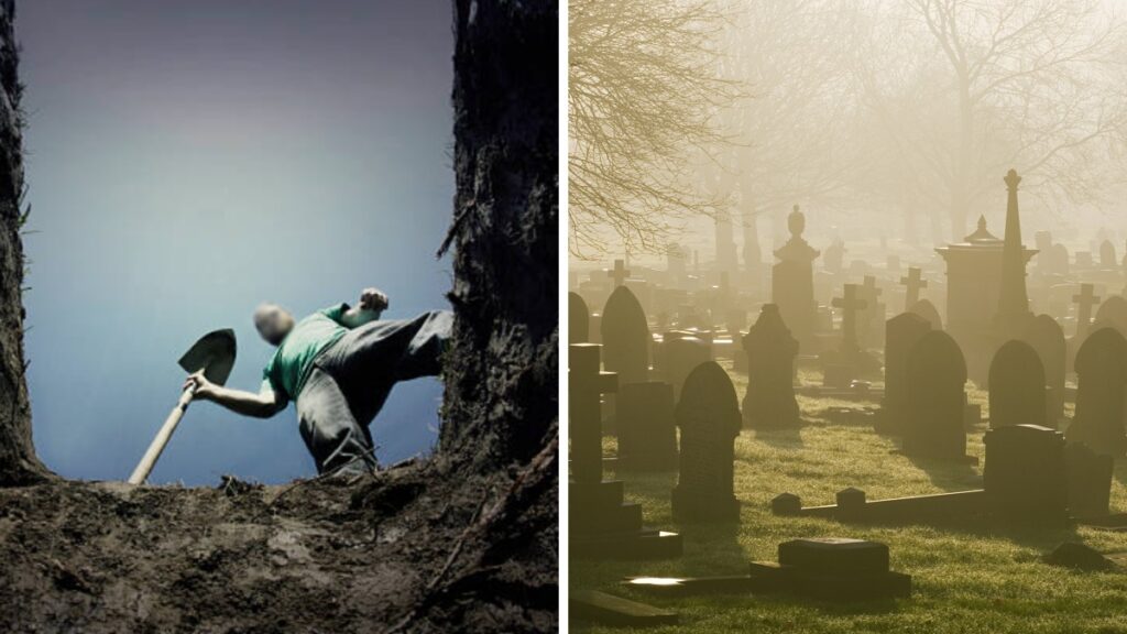 Hombre lleva restos de su hermana a banco en India. Foto: Gettyimages