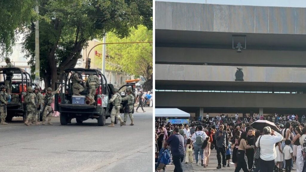 Militares blindan Palacio de Gobierno de Sinaloa tras caso Rocha. Foto: Uno TV