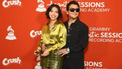 ¡Cuánto amor! Christian Nodal y Ángela Aguilar derraman miel en concierto en la CDMX