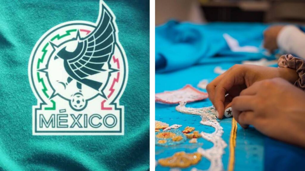 Cada playera tiene una etiqueta con el nombre de la artesana