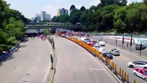 Circuito Interior paralizado por bloqueo de la CNTE en CDMX
